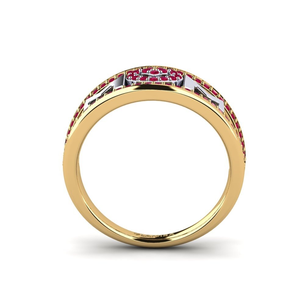 14ct Yellow & White Gold Ruby Ring Redfern