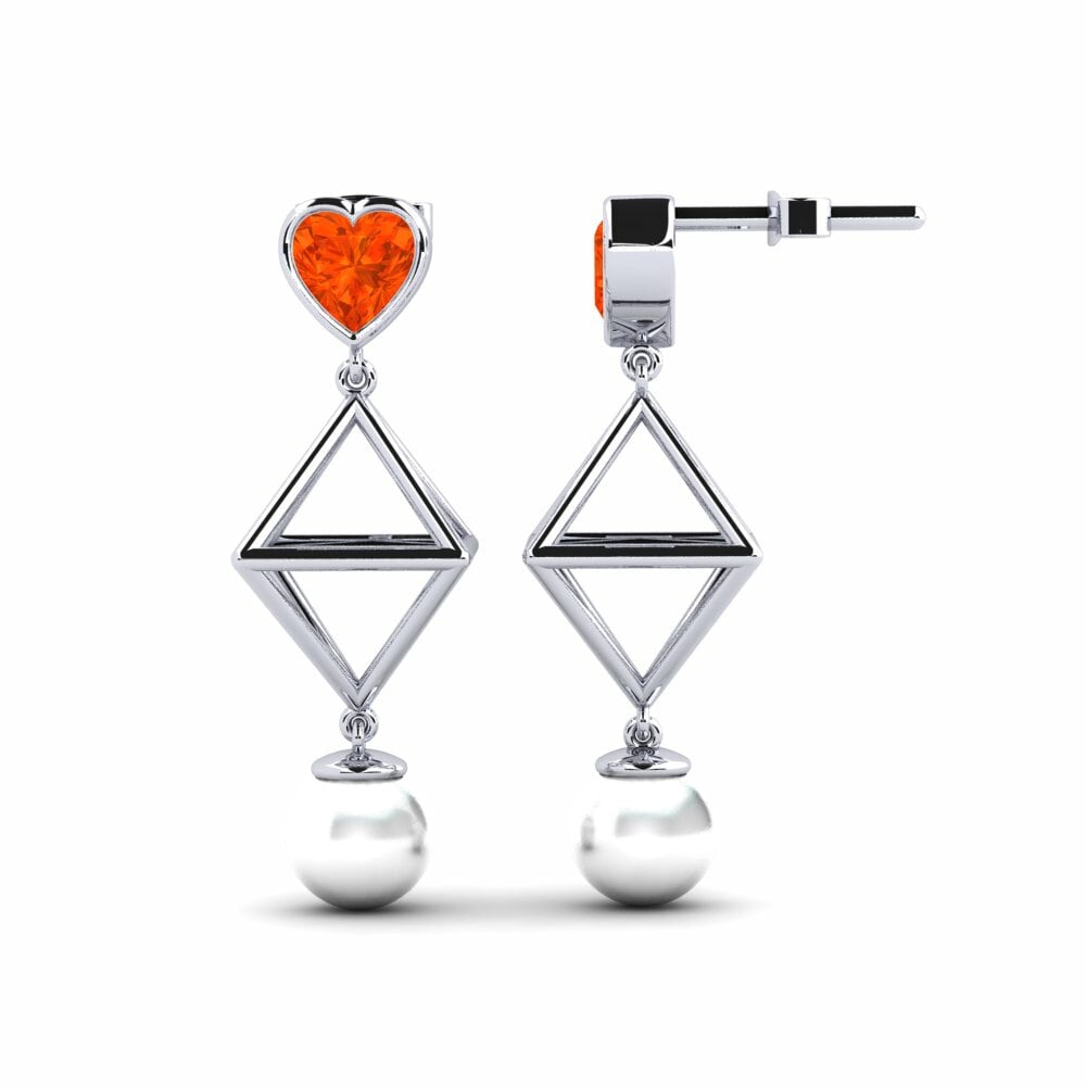 Opale de Feu Boucle d'oreille femme Refile