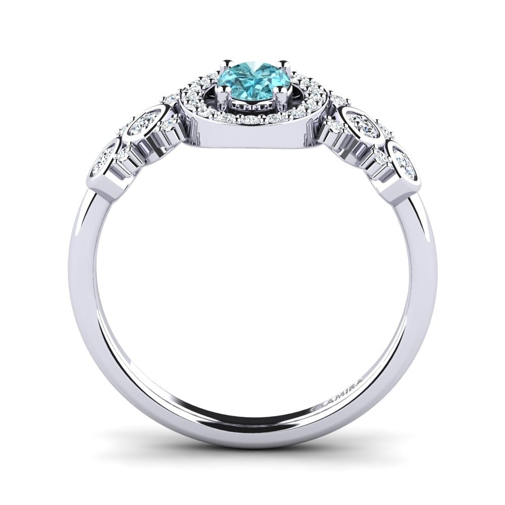 Blue Zircon Women's Ring Regange
