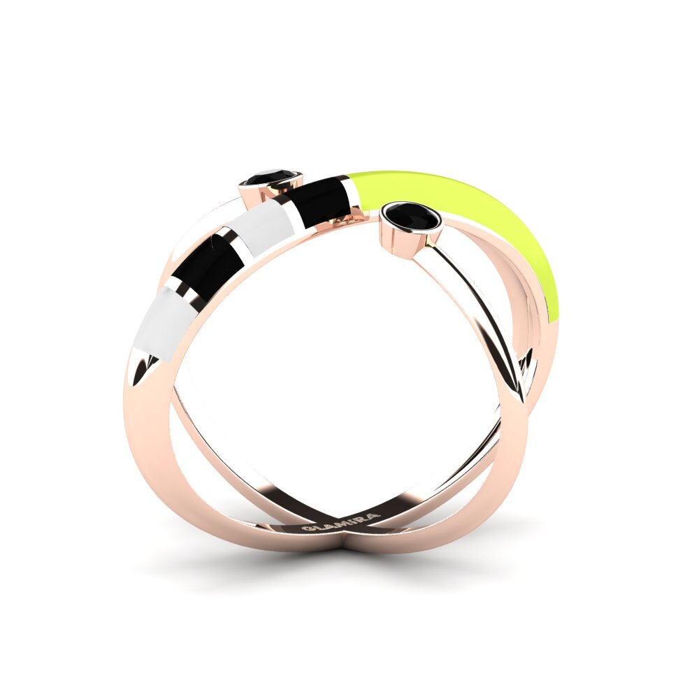 Schwarzer Onyx Ring Regnbu