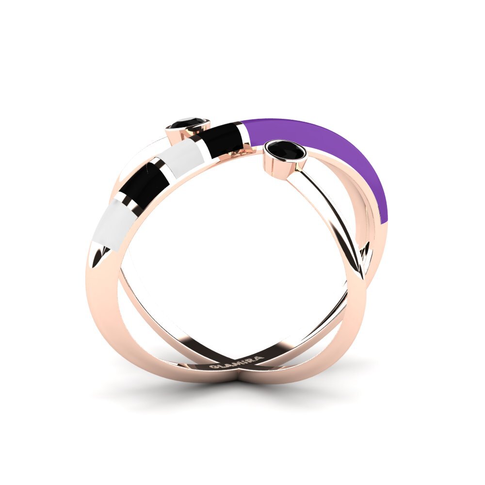 Schwarzer Diamant Ring Regnbu