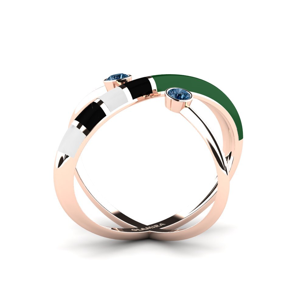 Blauer Diamant Ring Regnbu
