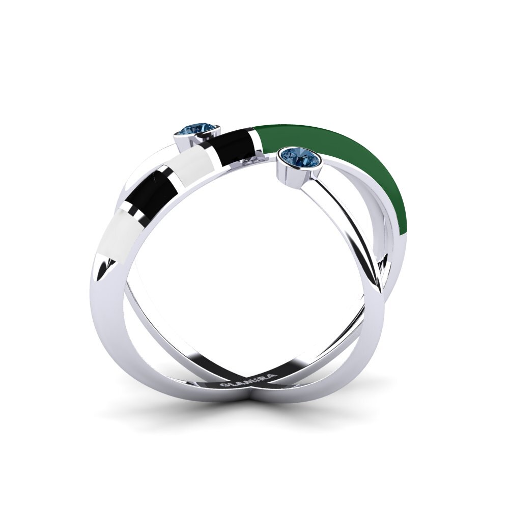 Diamante Azul Anel Regnbu