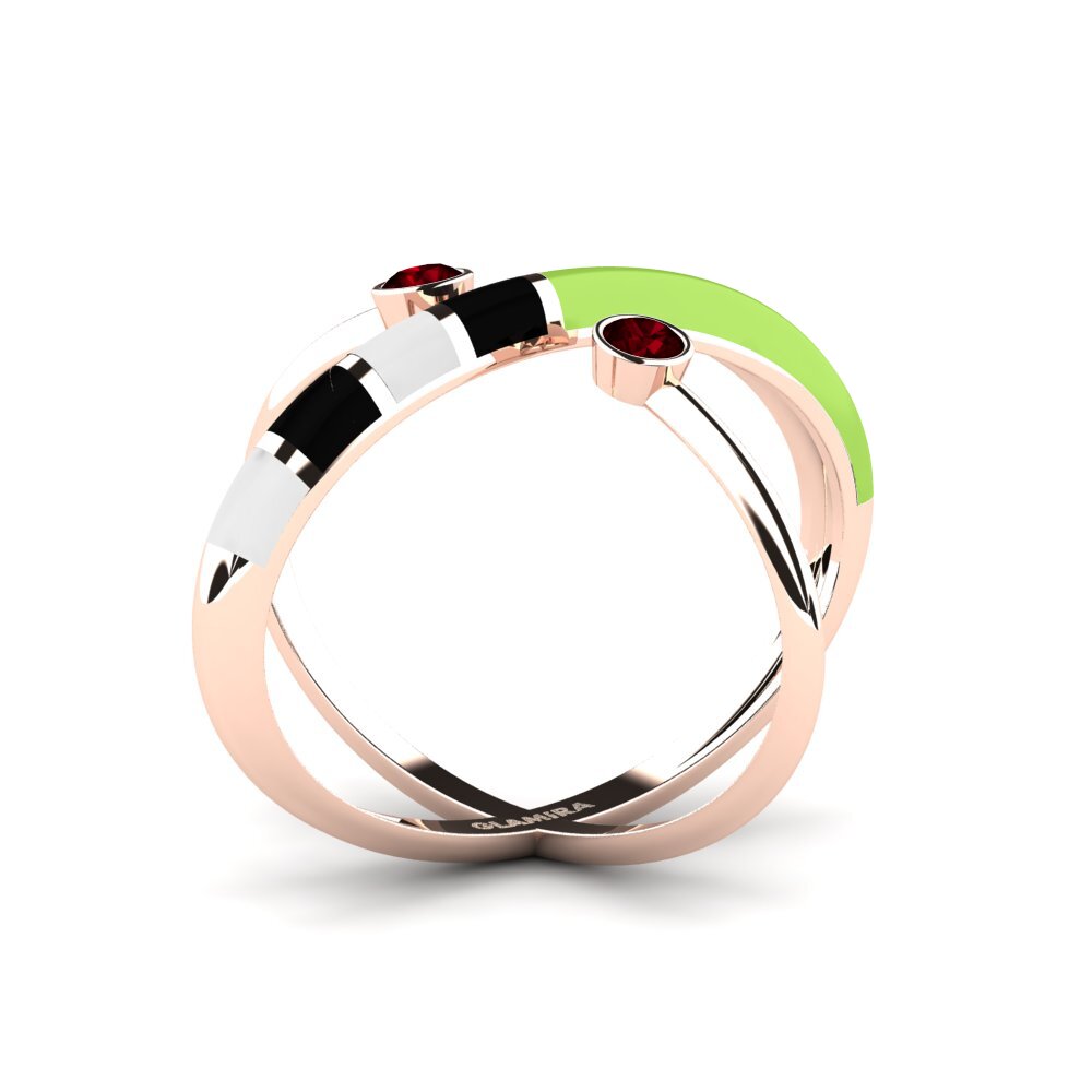 Granat Ring Regnbu
