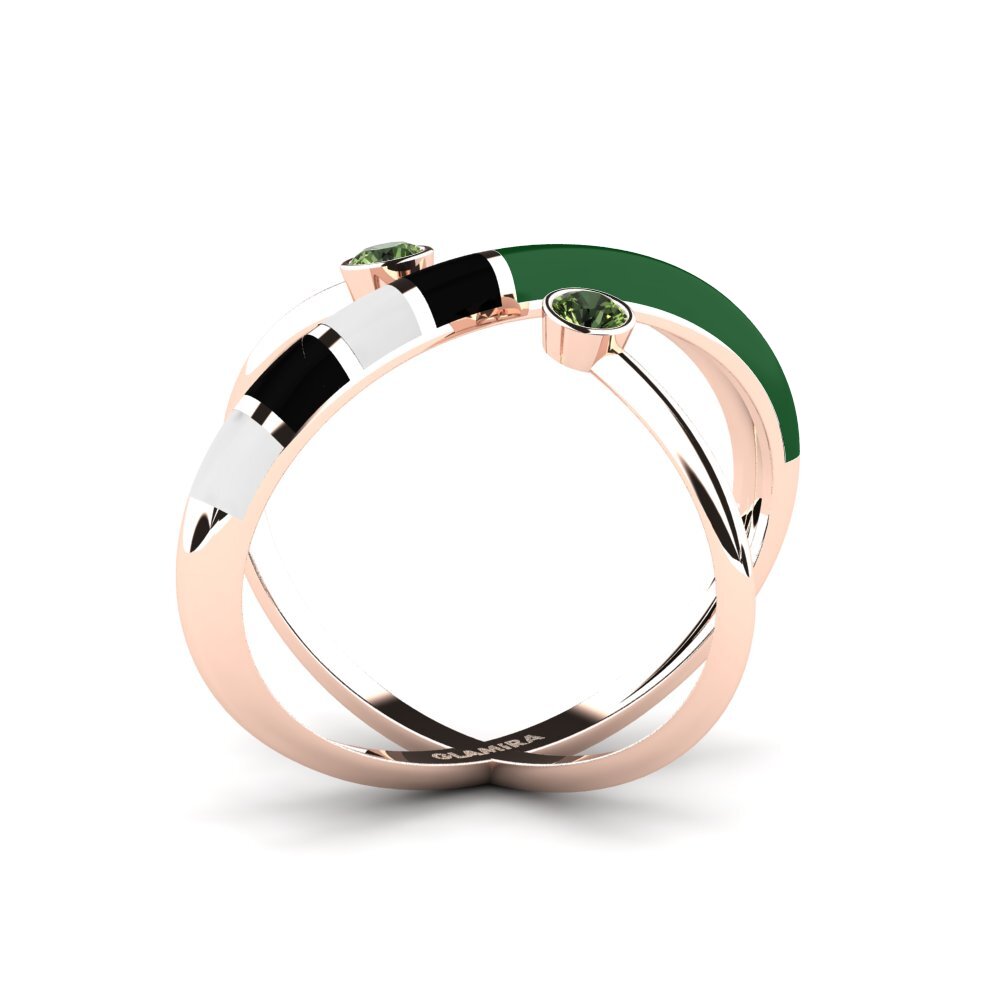 Grüner Saphir Ring Regnbu
