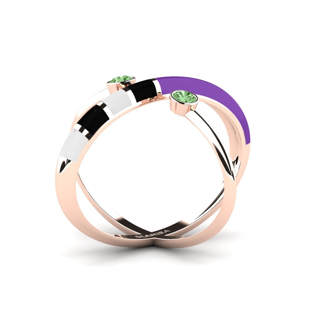 Grüner Diamant Ring Regnbu