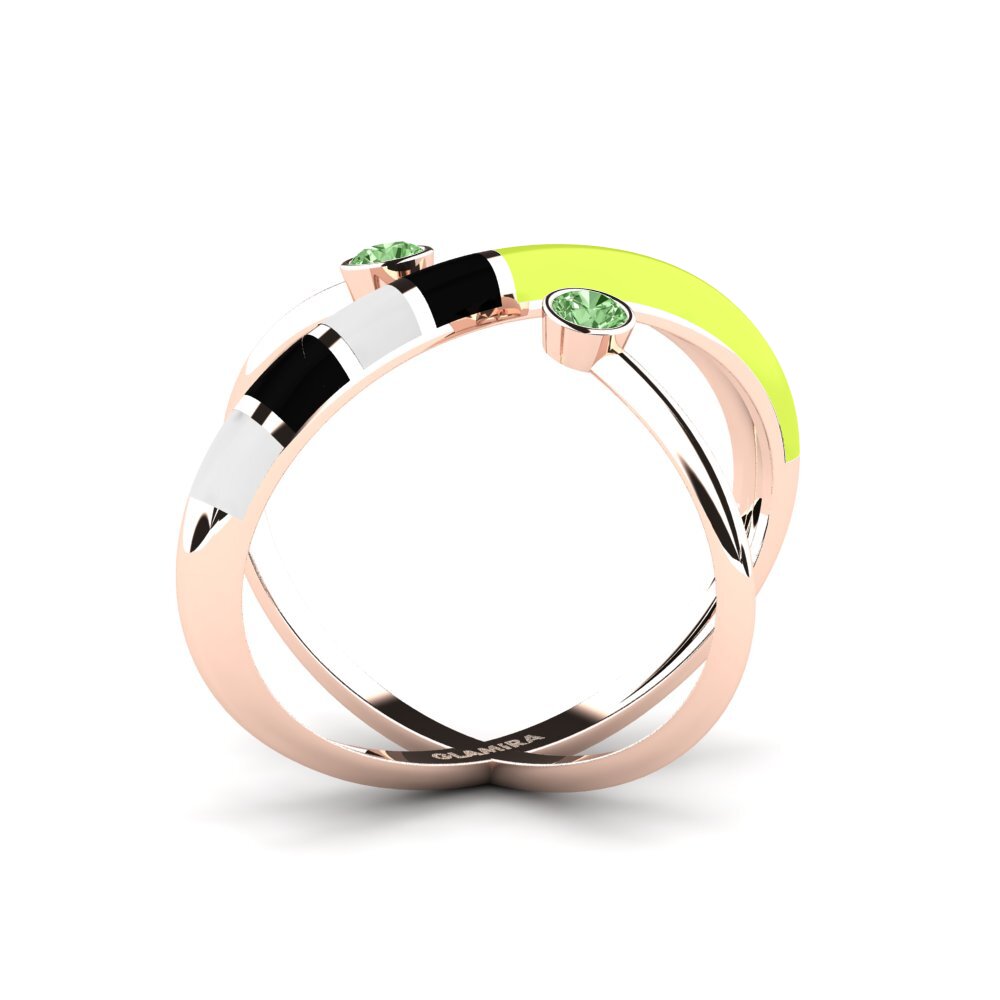 Grüner Diamant Ring Regnbu