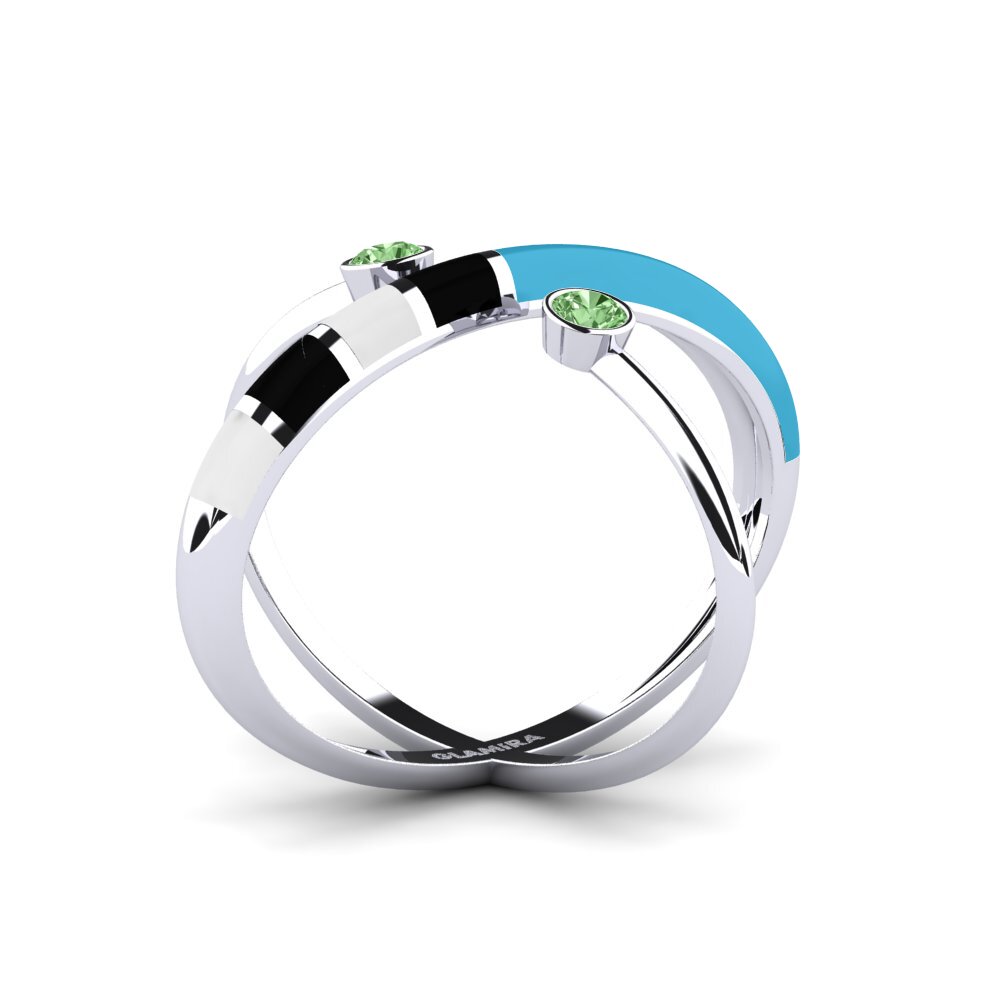 Diamante Verde Anel Regnbu