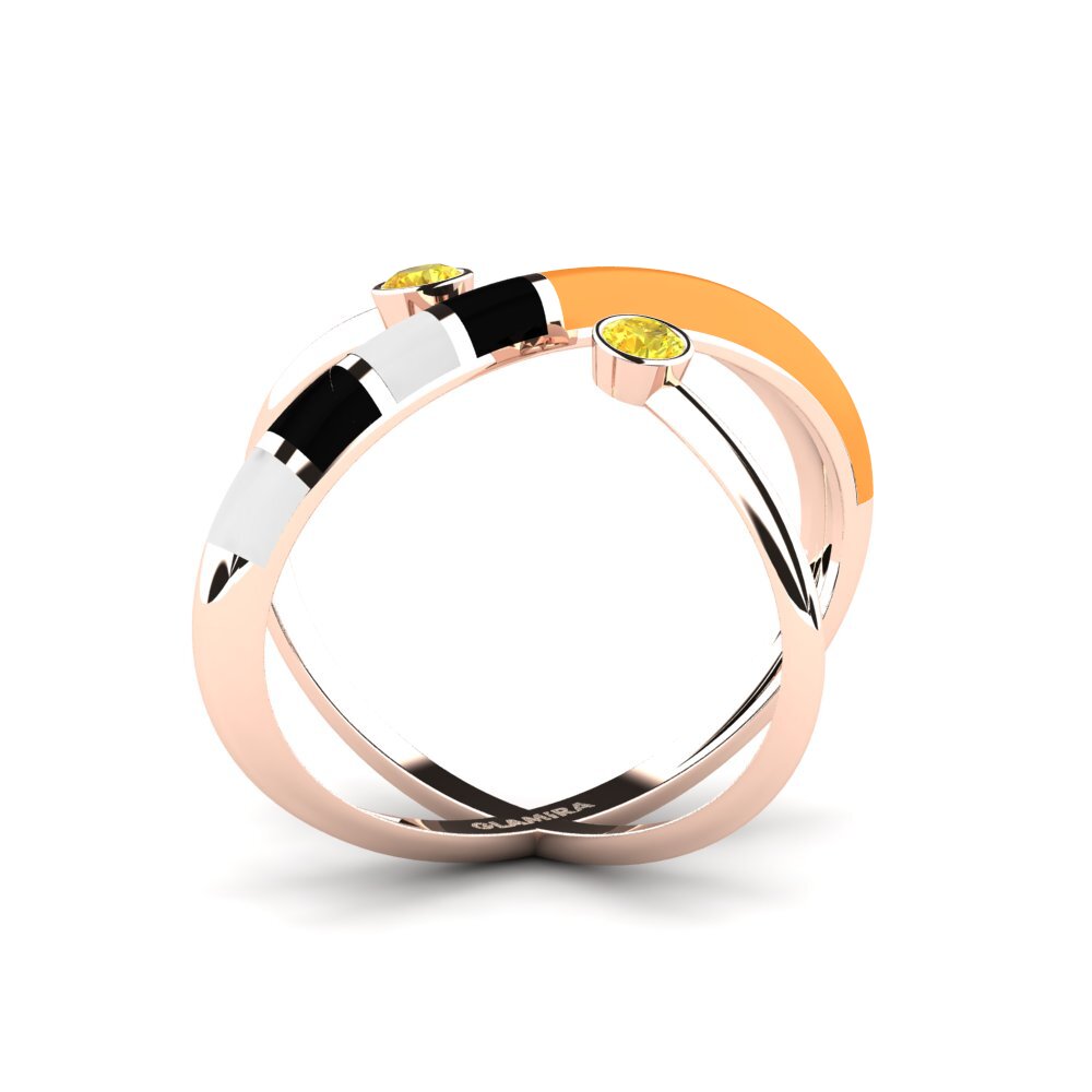 Gelber Saphir Ring Regnbu