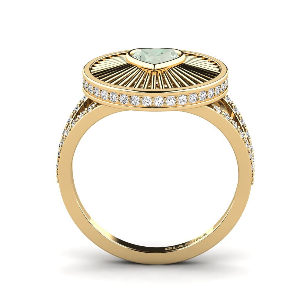 Amatista verde Anillo Reiko