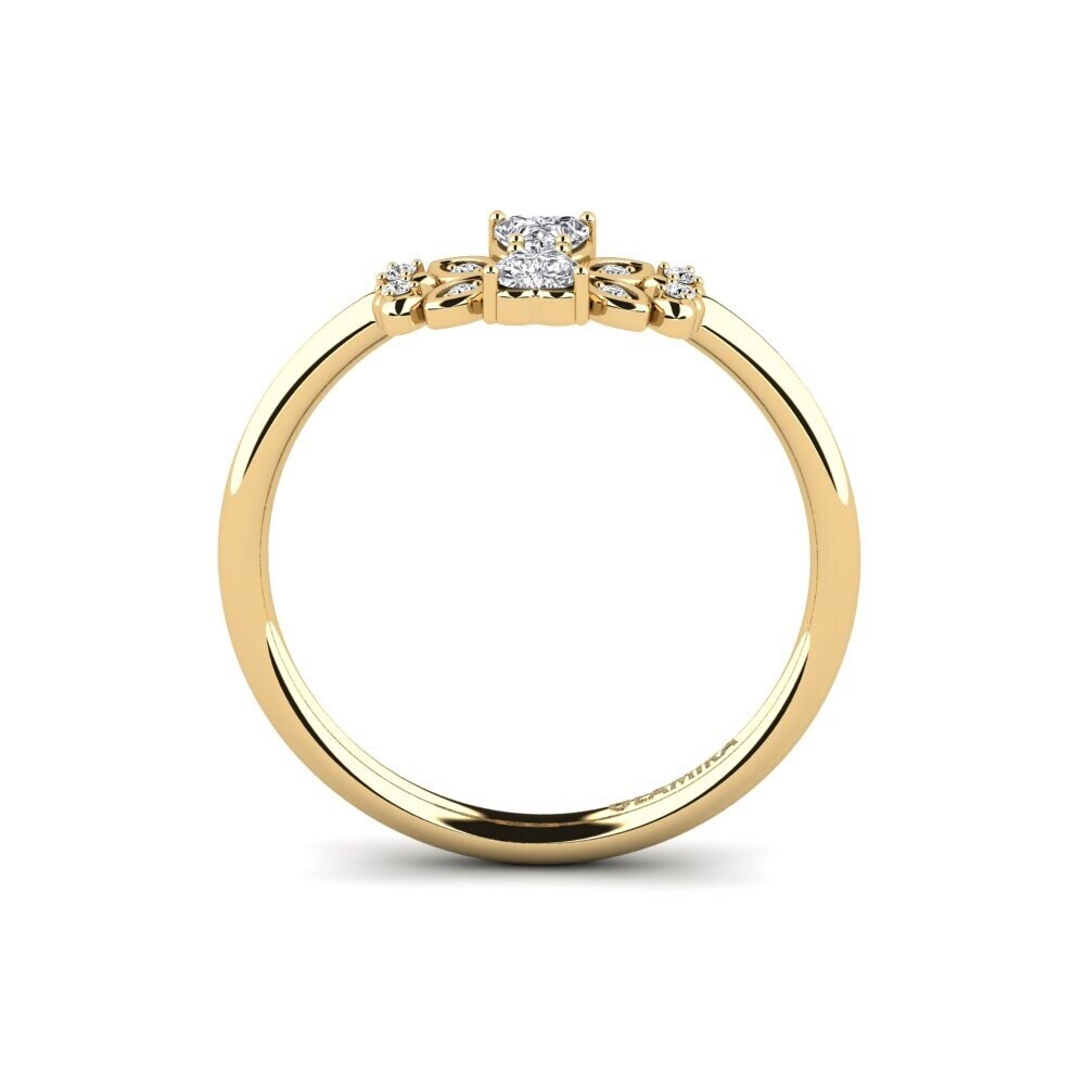 Corazón Moissanita Anillo Rekina