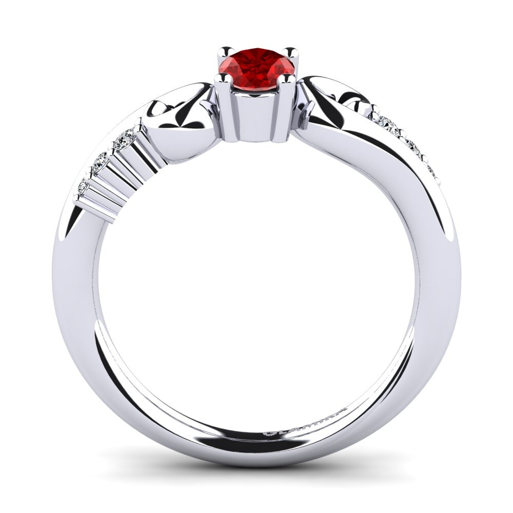 Ruby (Lab Created) Engagement Ring Rena