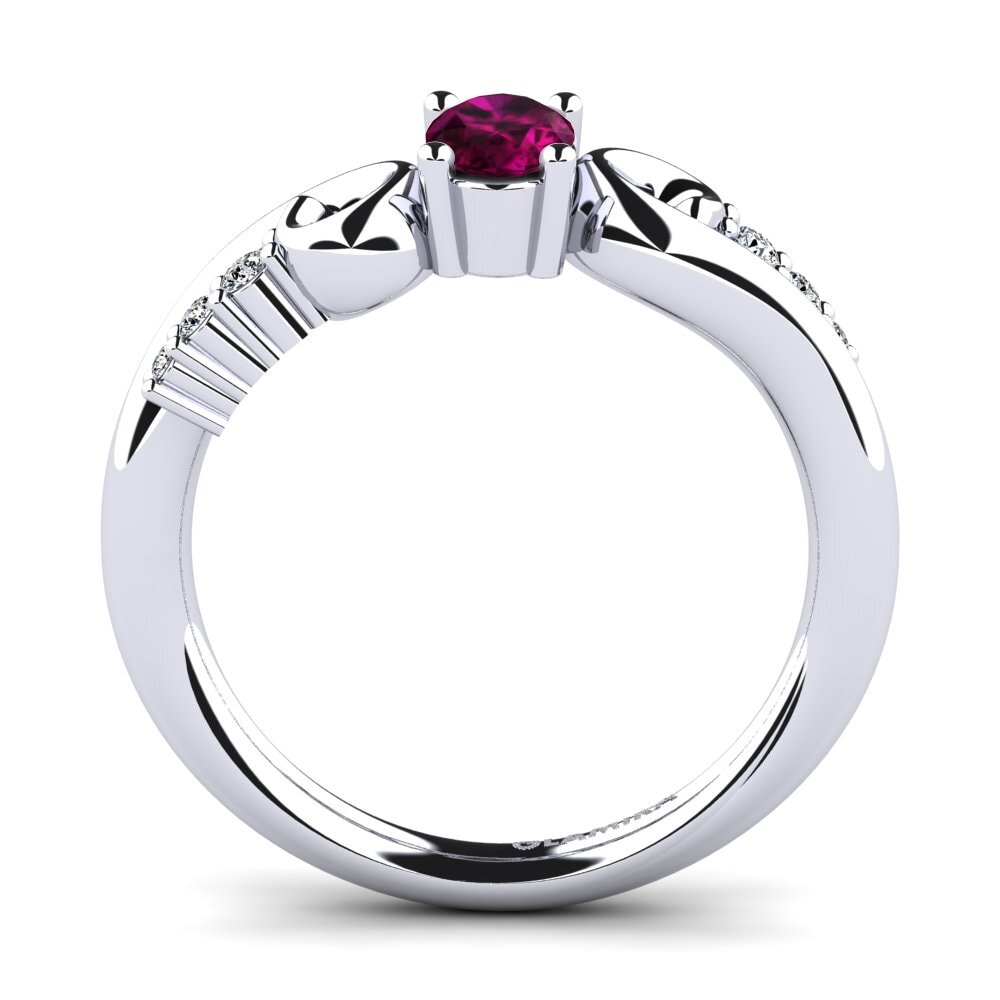 Rhodolite Garnet Engagement Ring Rena