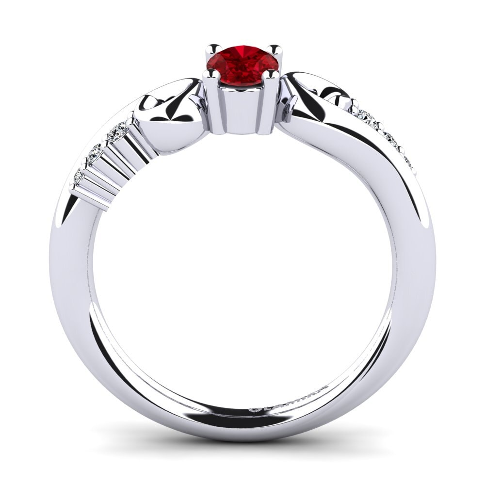 Red Zirconia Engagement Ring Rena