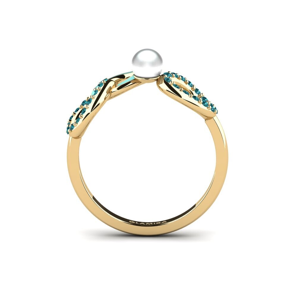 Diamante Azul Anel Renmen
