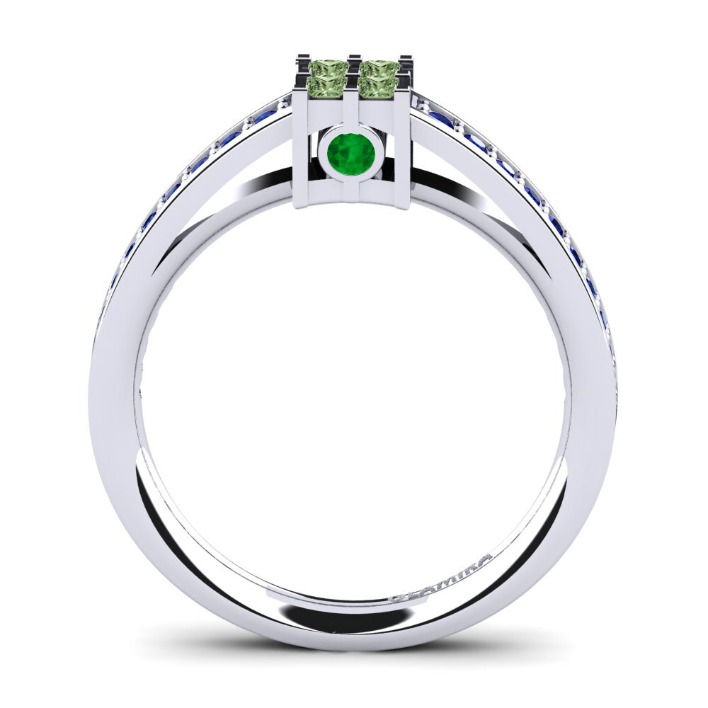 Green Diamond Engagement Ring Resi