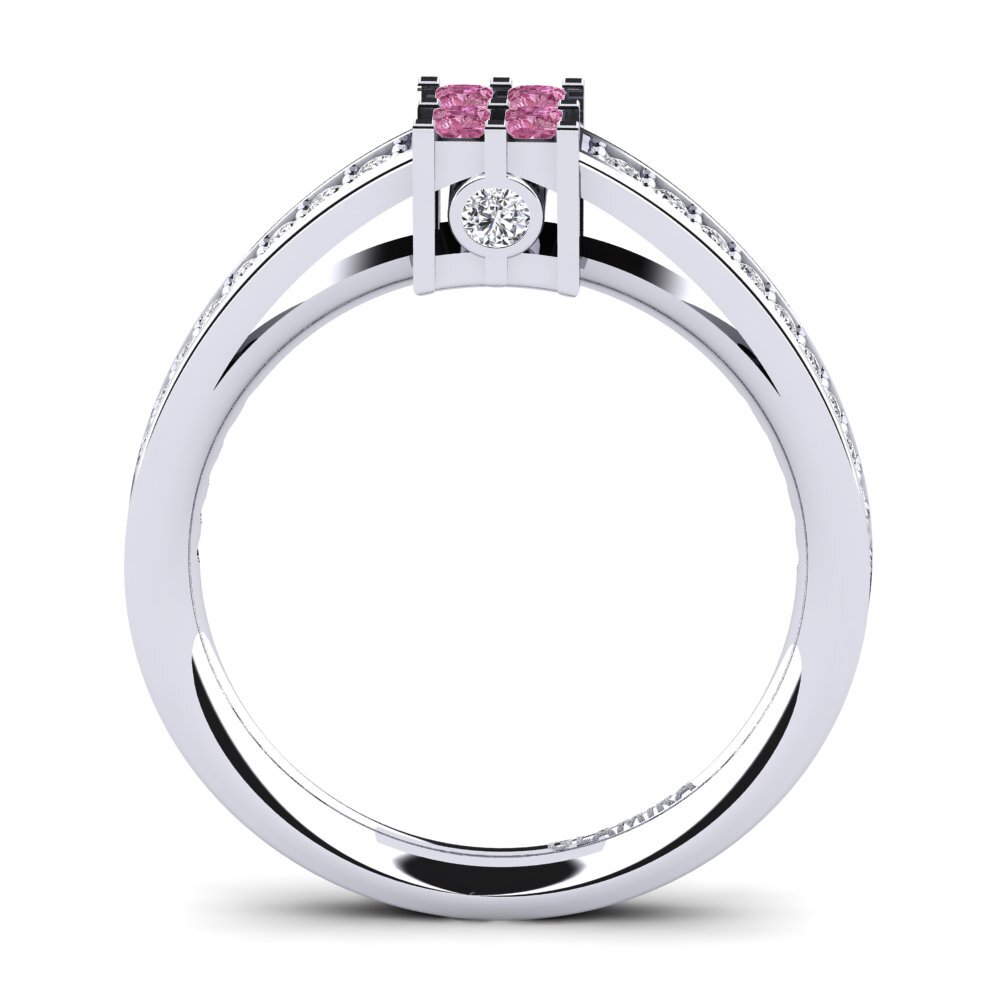 Rhodolite Garnet Engagement Ring Resi
