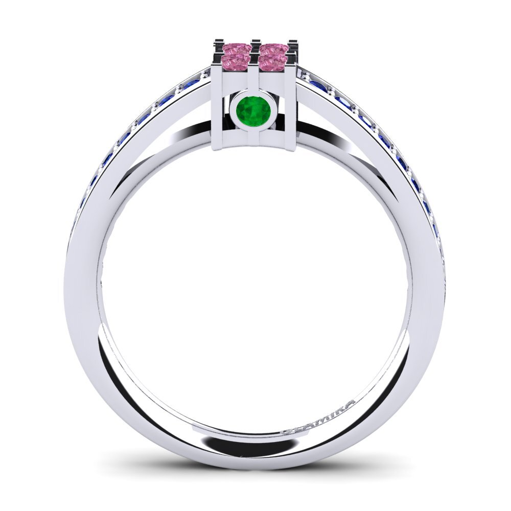 Rhodolite Garnet Engagement Ring Resi