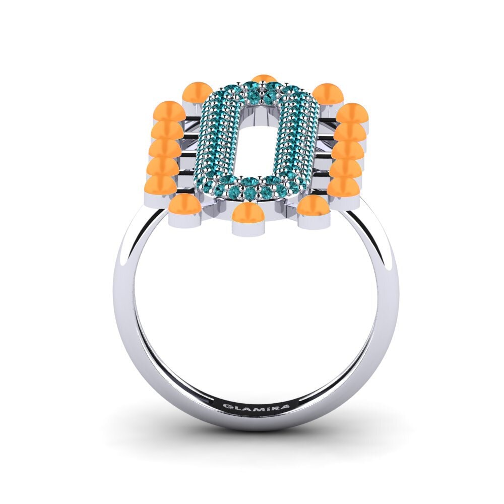 Blauer Diamant Ring Retrato