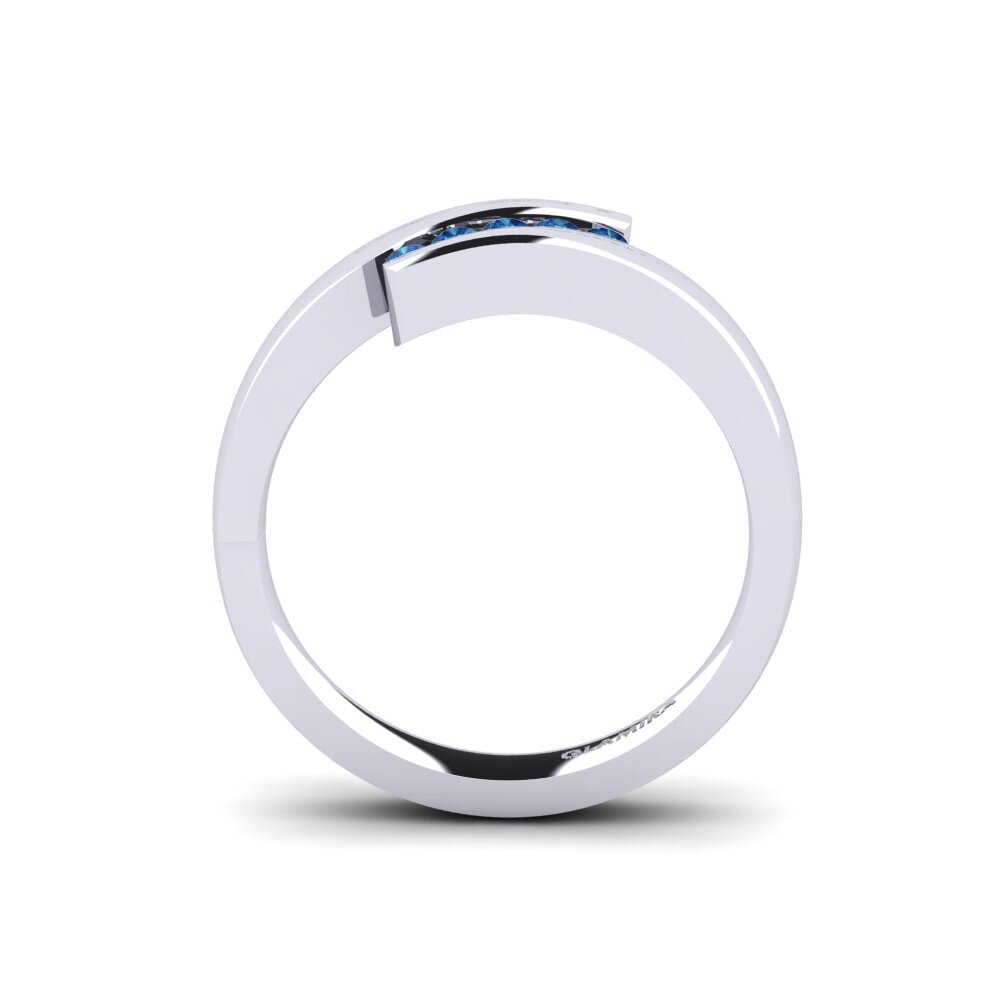 Dark Blue Zirconia Engagement Ring Gorion