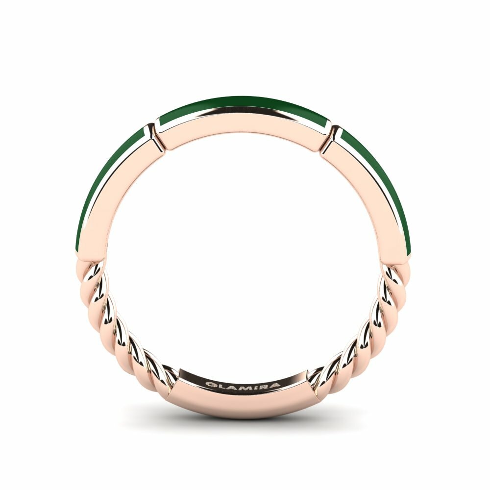 14k Oro Rosa Anillo Rima