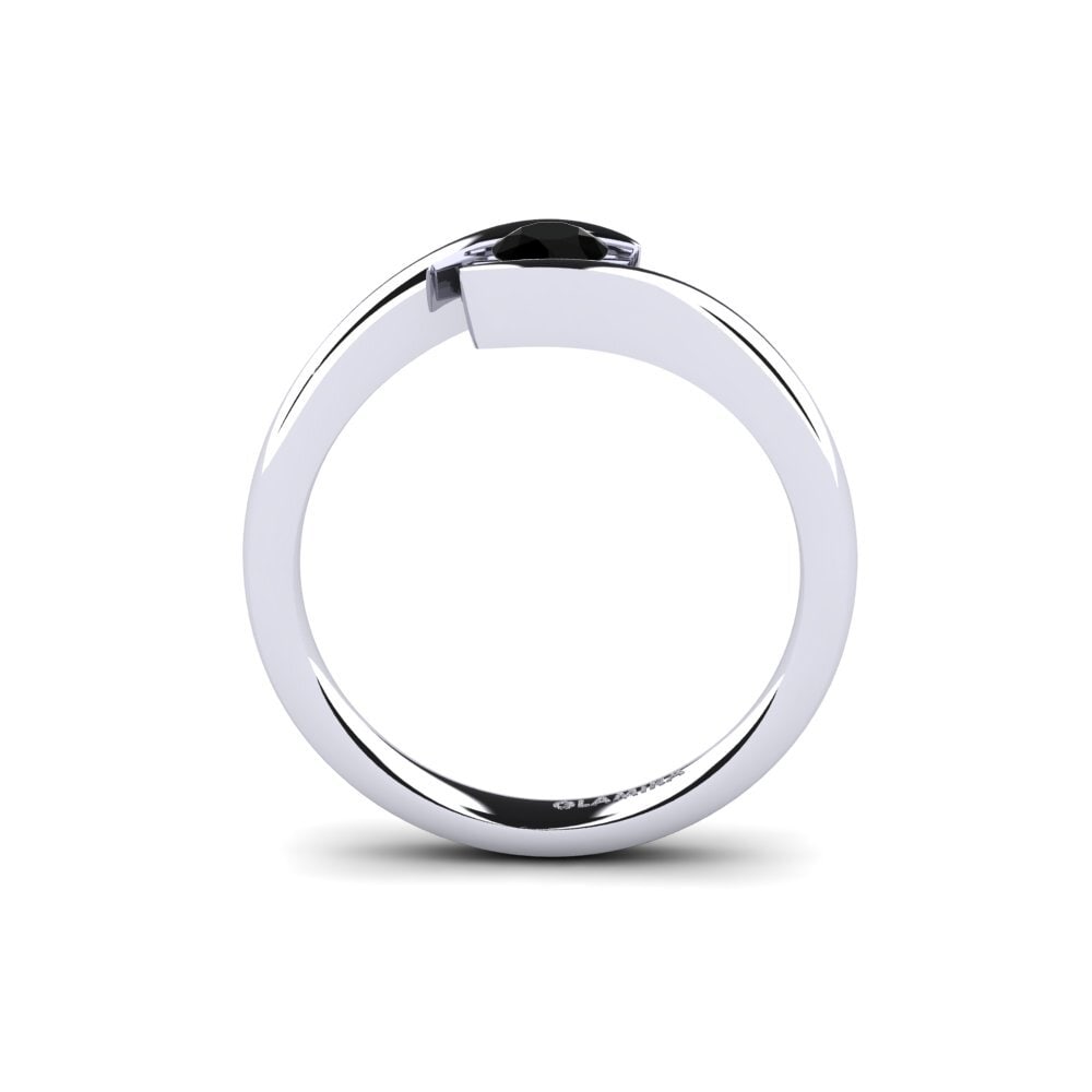 Zafiro negro Anillo de compromiso Tonia 0.25 crt
