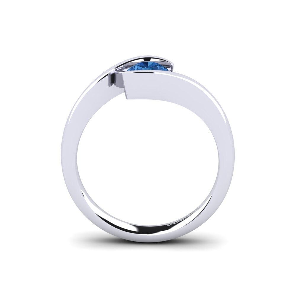 Dark Blue Zirconia Engagement Ring Tonia 0.5 crt