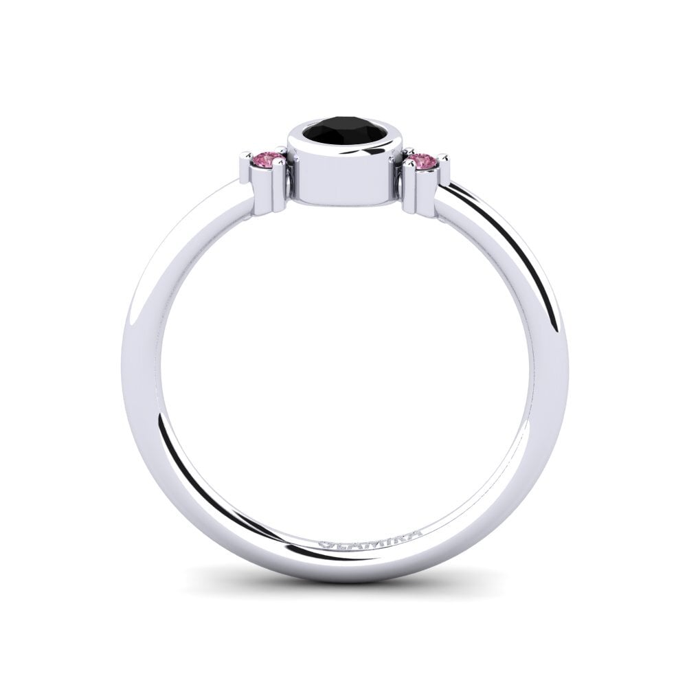 Diamante Negro Anel Feminino Rixos