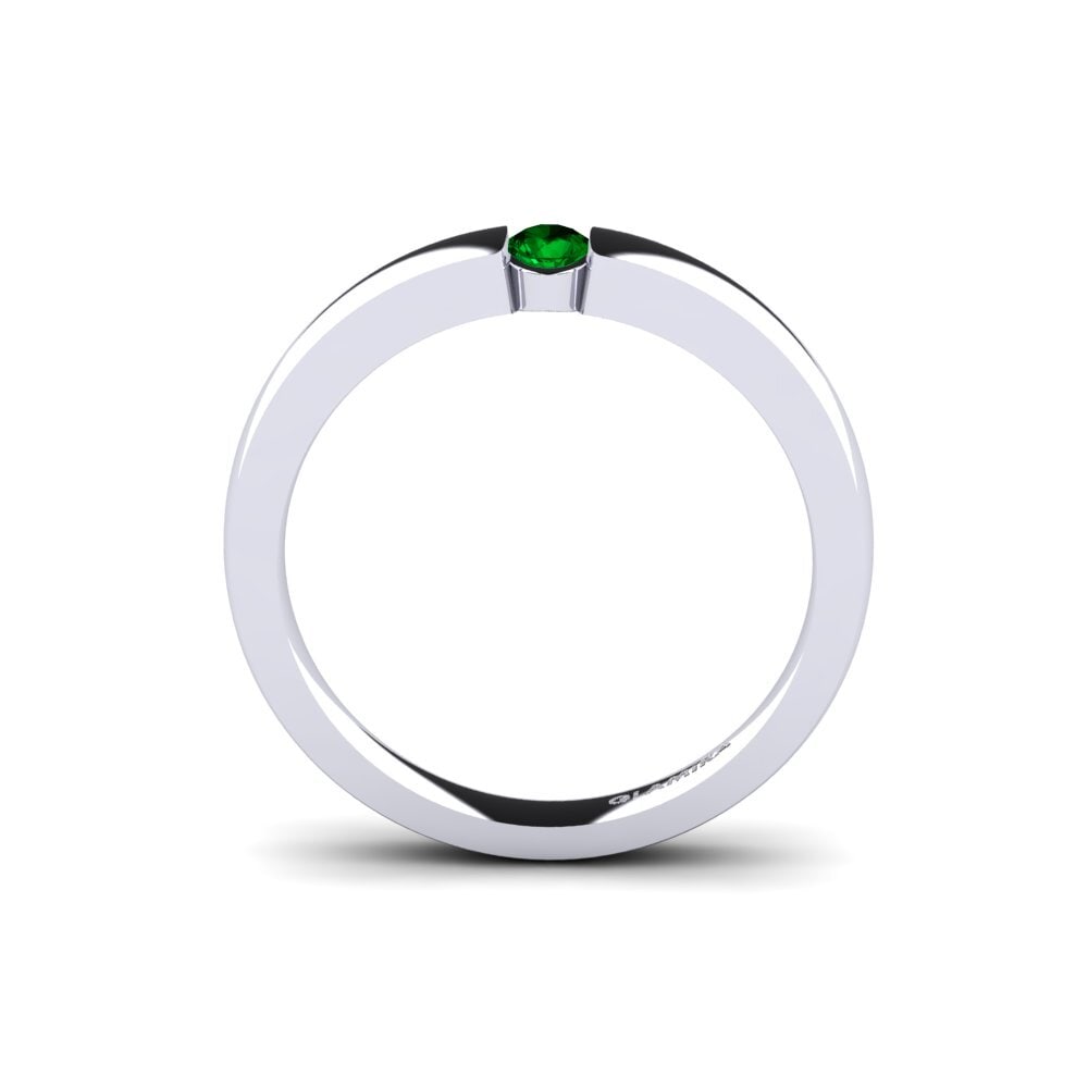 Green Zirconia Engagement Ring Lissy