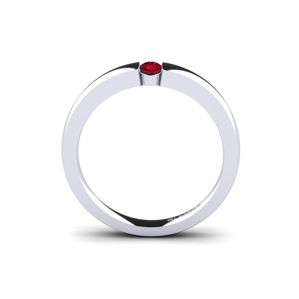 Red Zirconia Engagement Ring Lissy
