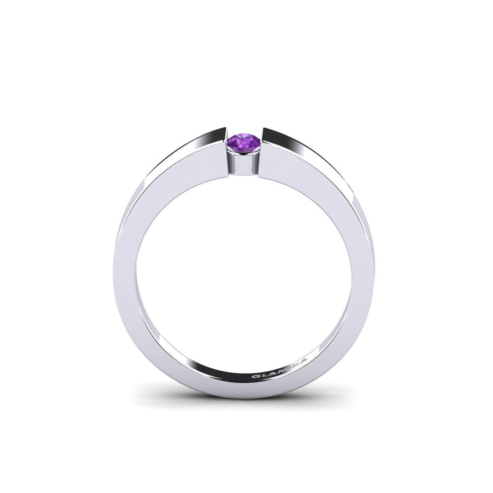 Amethyst Engagement Ring Nature 0.1 crt