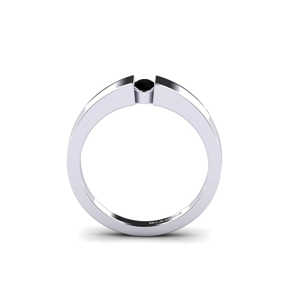 Zafiro negro Anillo de compromiso Nature 0.1 crt