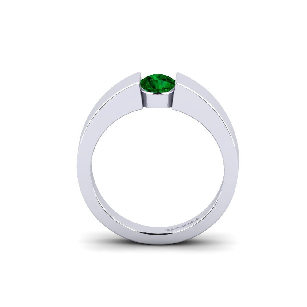 Green Zirconia Engagement Ring Nature 0.5 crt