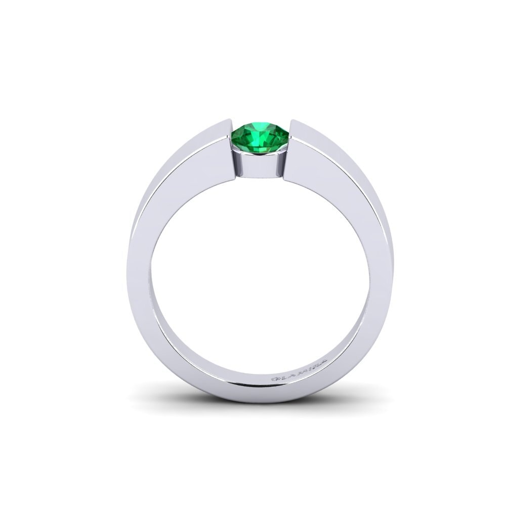 Emerald (Lab Created) Engagement Ring Nature 0.5 crt