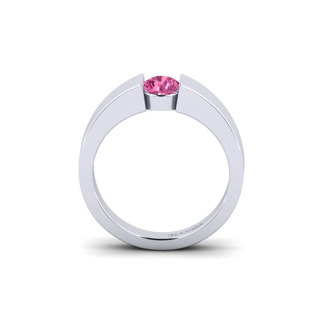 Pink Tourmaline Engagement Ring Nature 0.5 crt