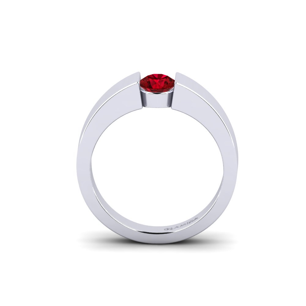 Red Zirconia Engagement Ring Nature 0.5 crt