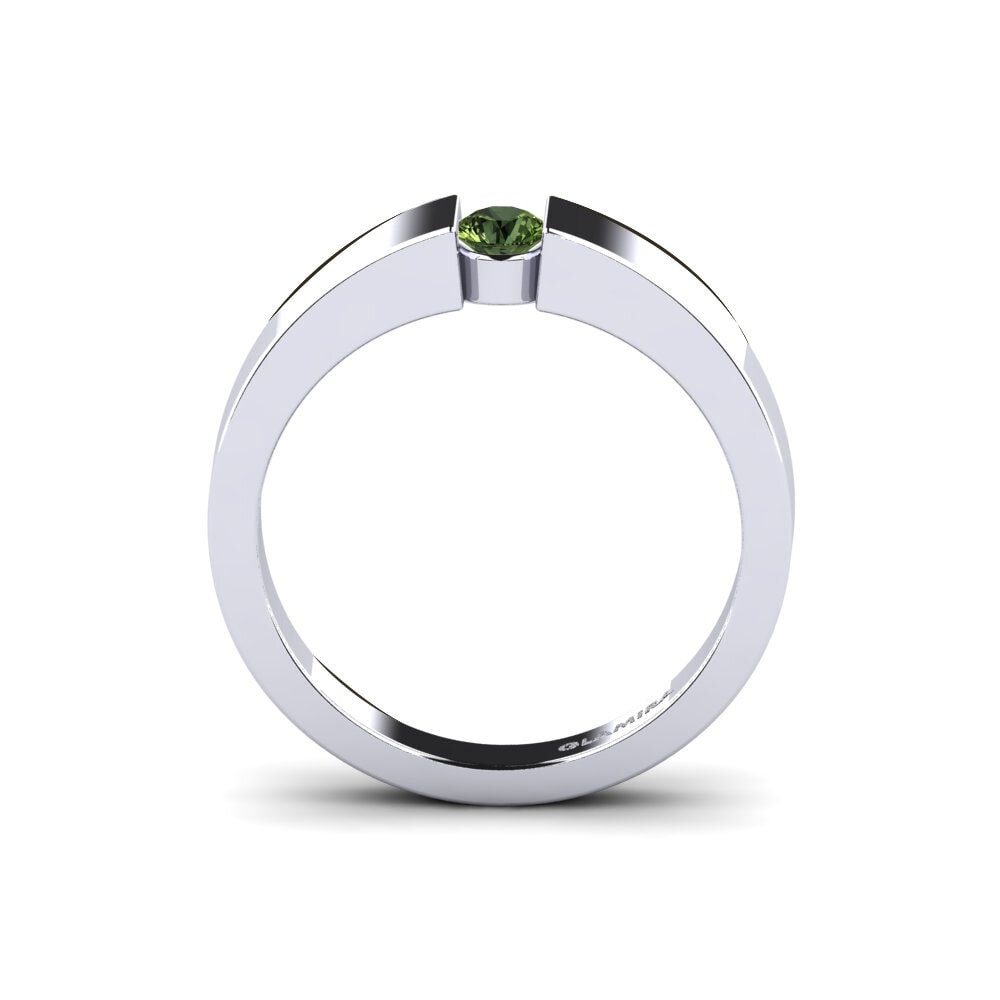 Green Sapphire Engagement Ring Nature