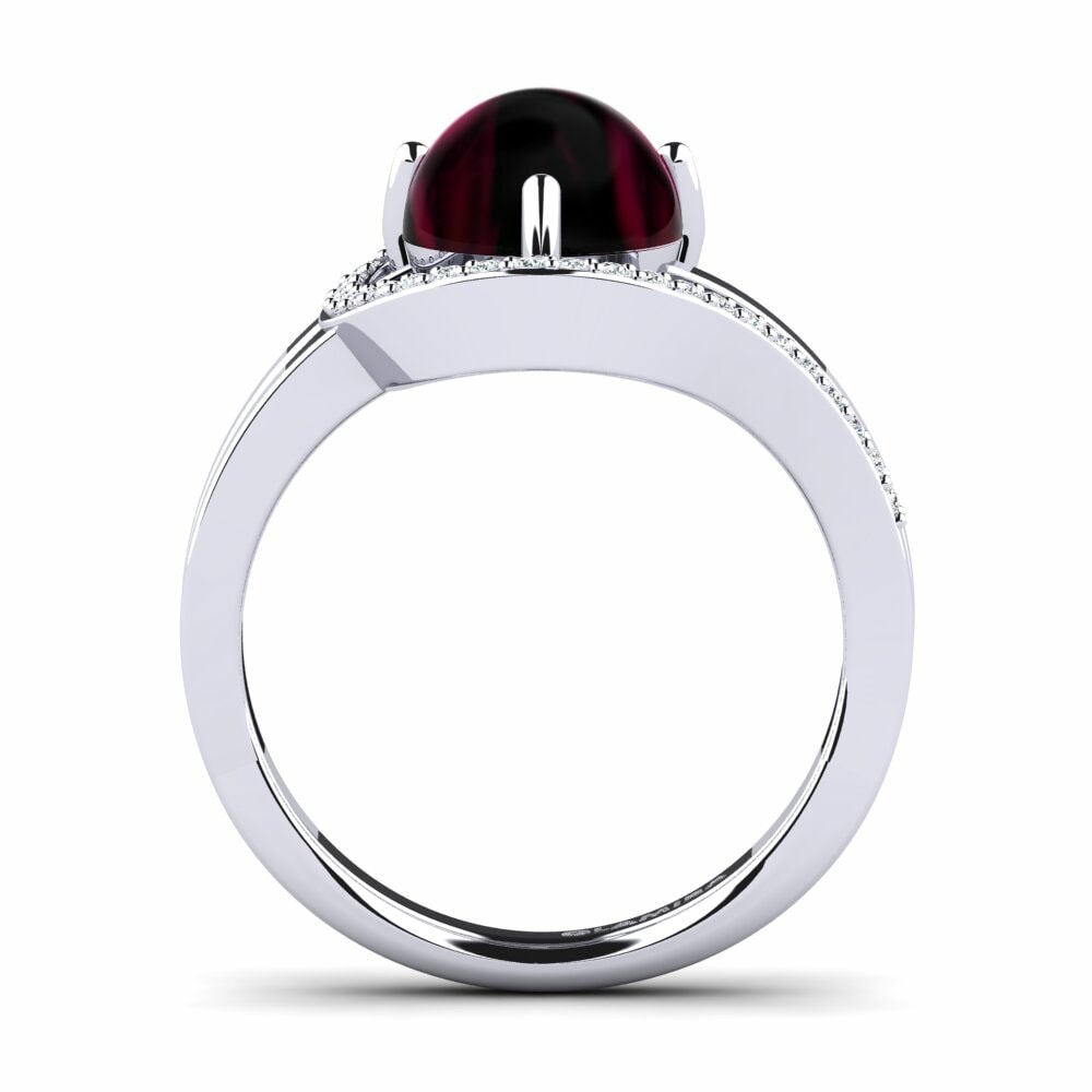 Grenat de Rhodolite Cabochon Bague Roch