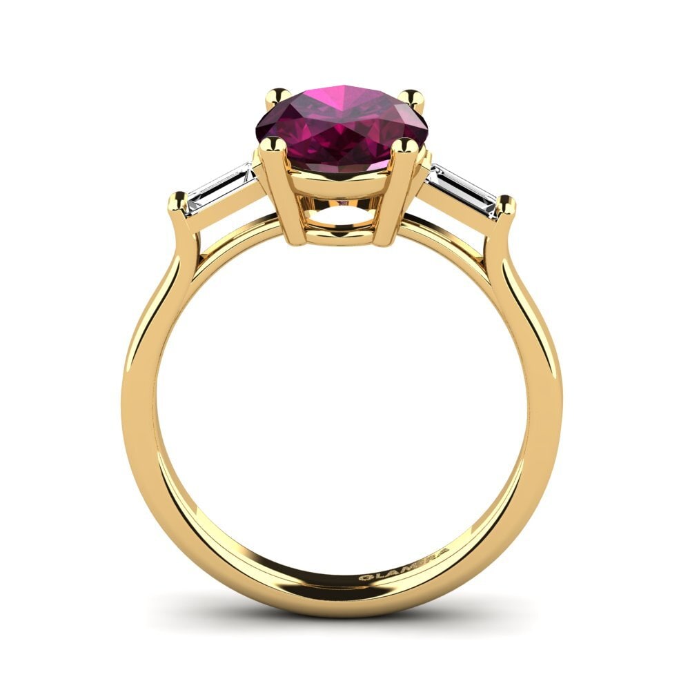 Granate Rhodolite Anillo de compromiso Roline