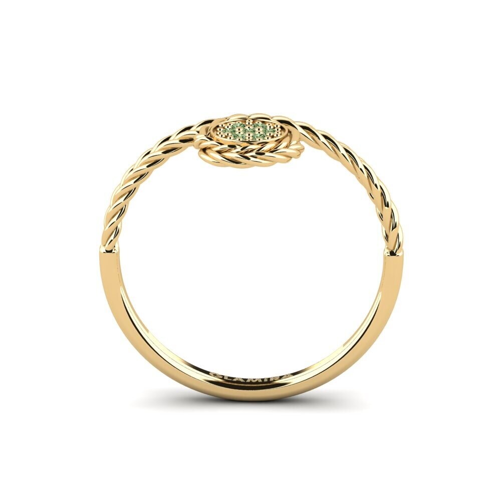 Grüner Diamant Ring Rollup