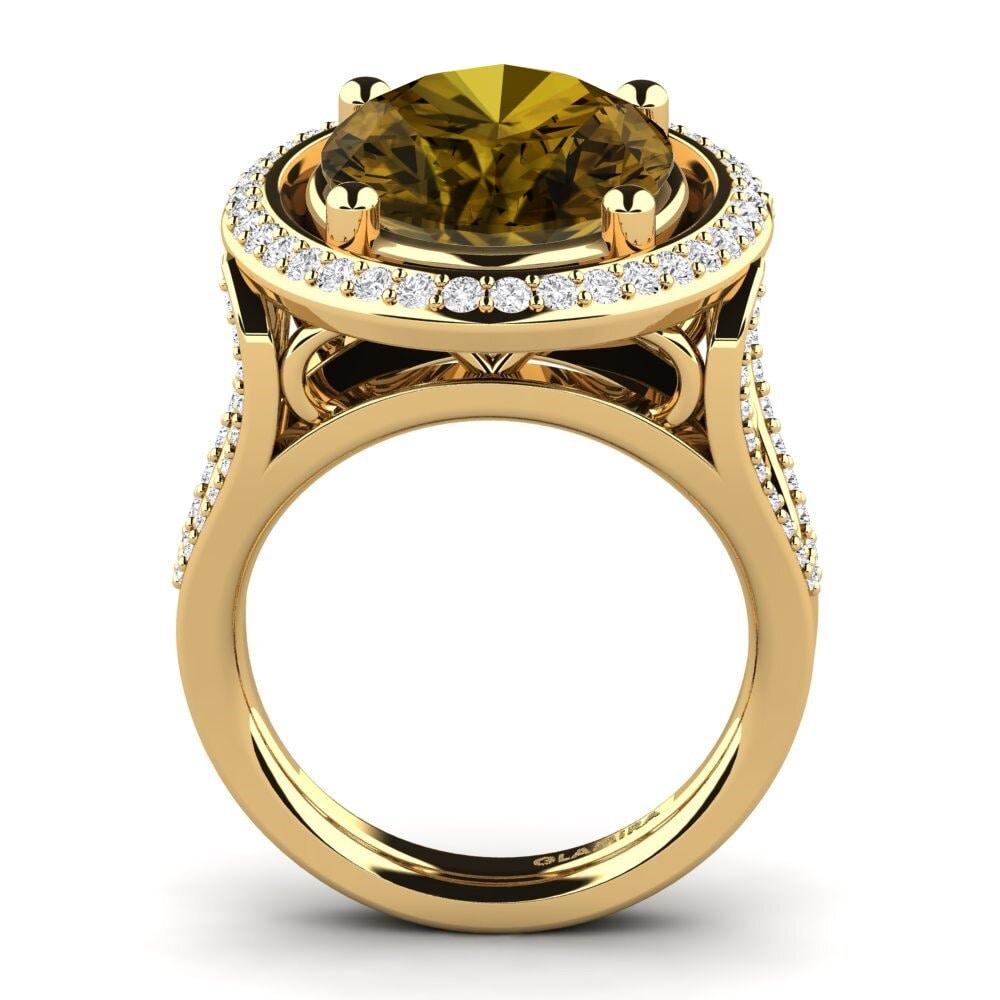 14k Oro Amarillo Anillo Romaine
