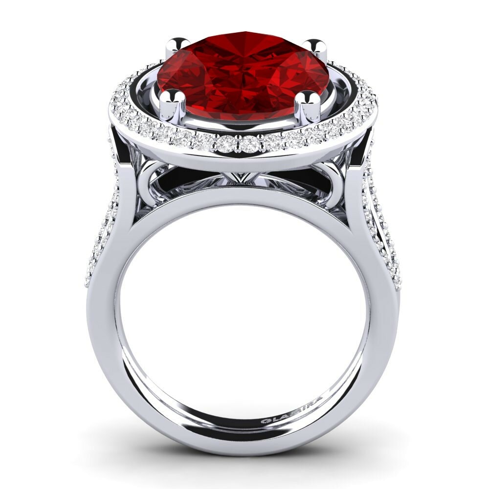 Nhẫn Romaine Đá Ruby (Đá nhân tạo)