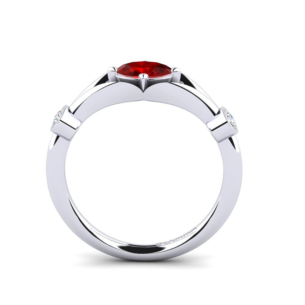 Ruby (Lab Created) Engagement Ring Romina