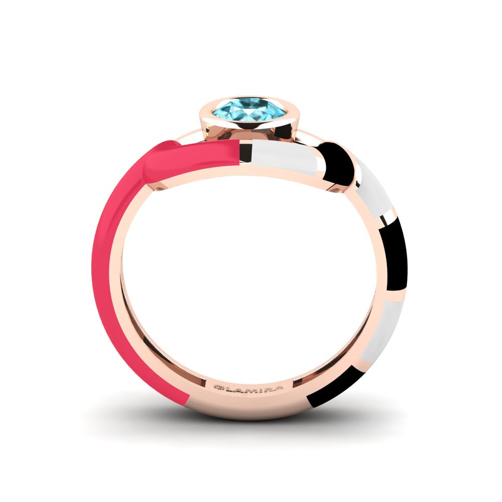 Blue Zircon Ring Rondek SET