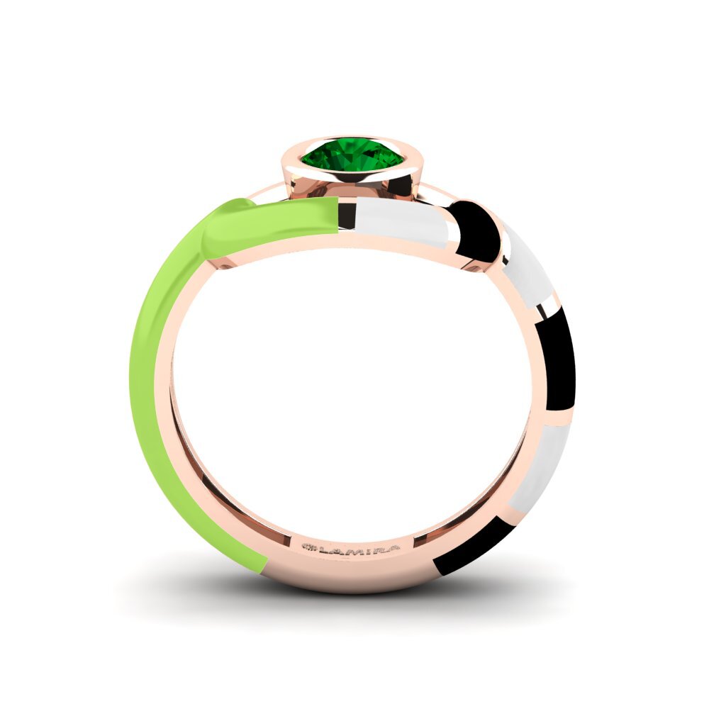 Zircônia Verde Anel Rondek SET