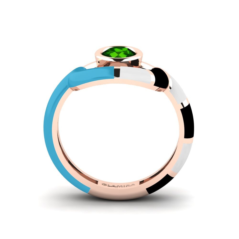 Green Tourmaline Ring Rondek SET