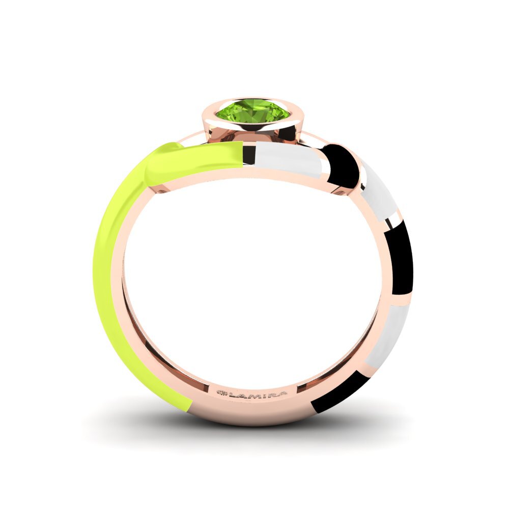 peridot Anel Rondek SET