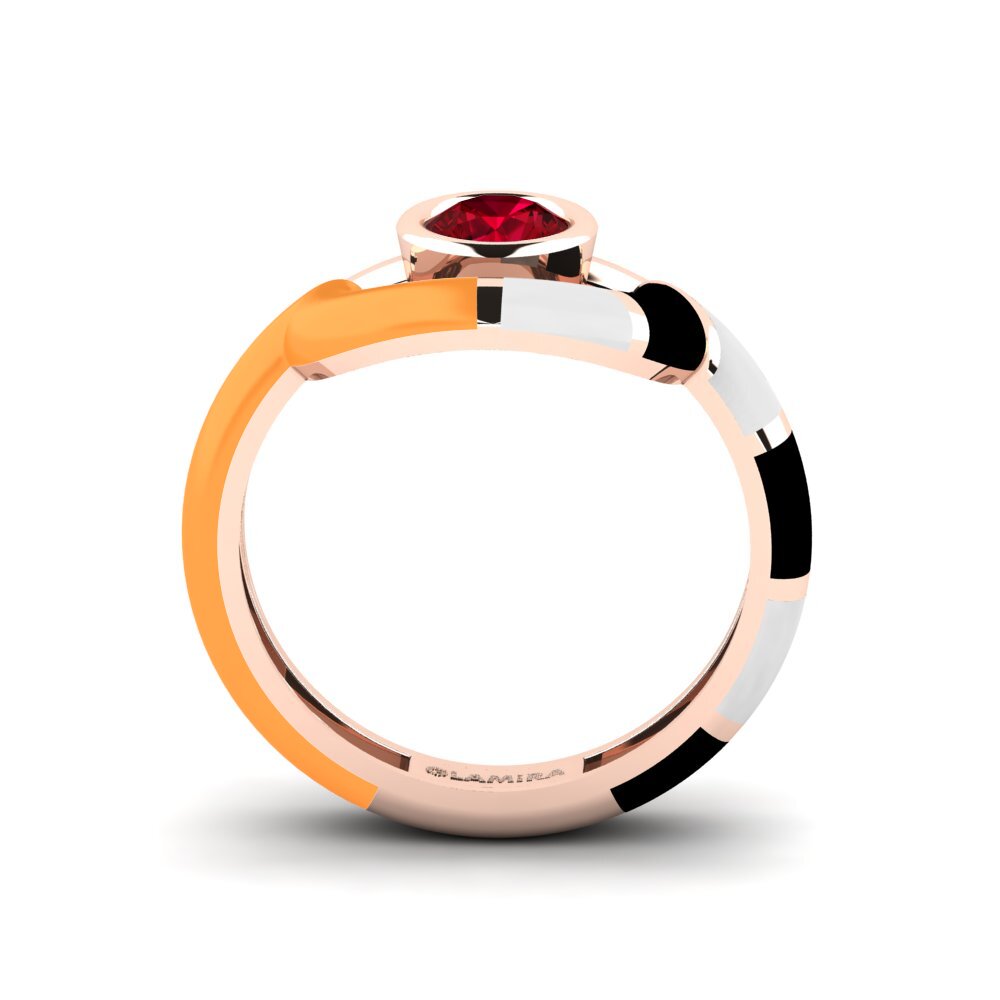 Red Zirconia Ring Rondek SET