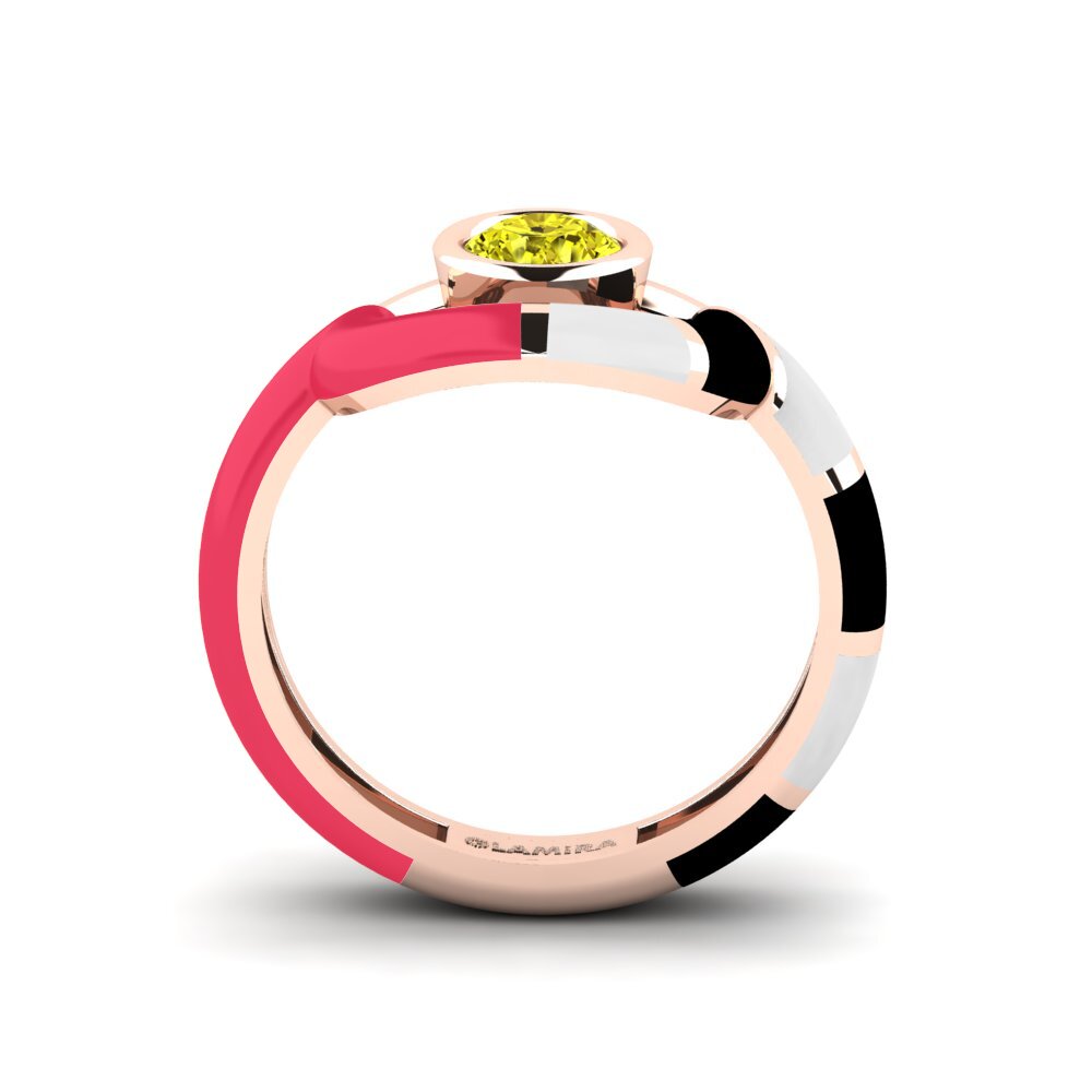 Yellow Diamond Ring Rondek SET