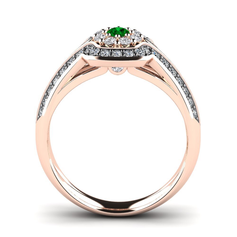 Green Zirconia Engagement Ring Ronnie